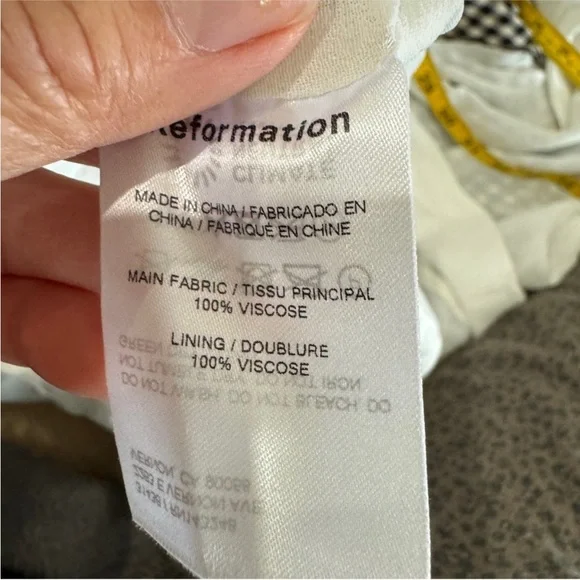 Reformation checker midi dress NWT - Picture 7 of 8